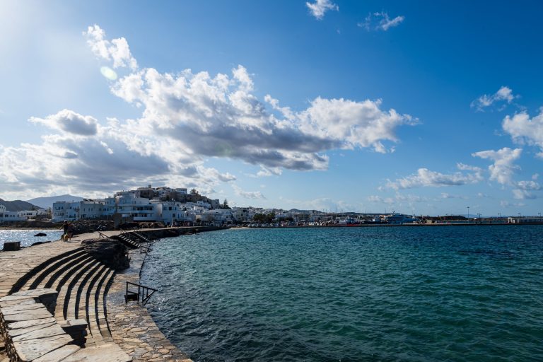 A view of Chora the main town of Naxos